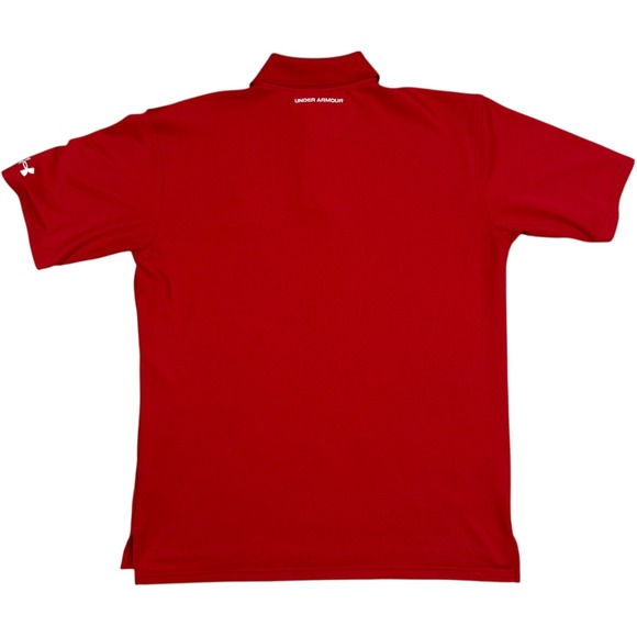 Ohio State Buckeyes Polo Shirt Under Armour Men's M Red Golf Performance‎ Logo - Picture 4 of 6